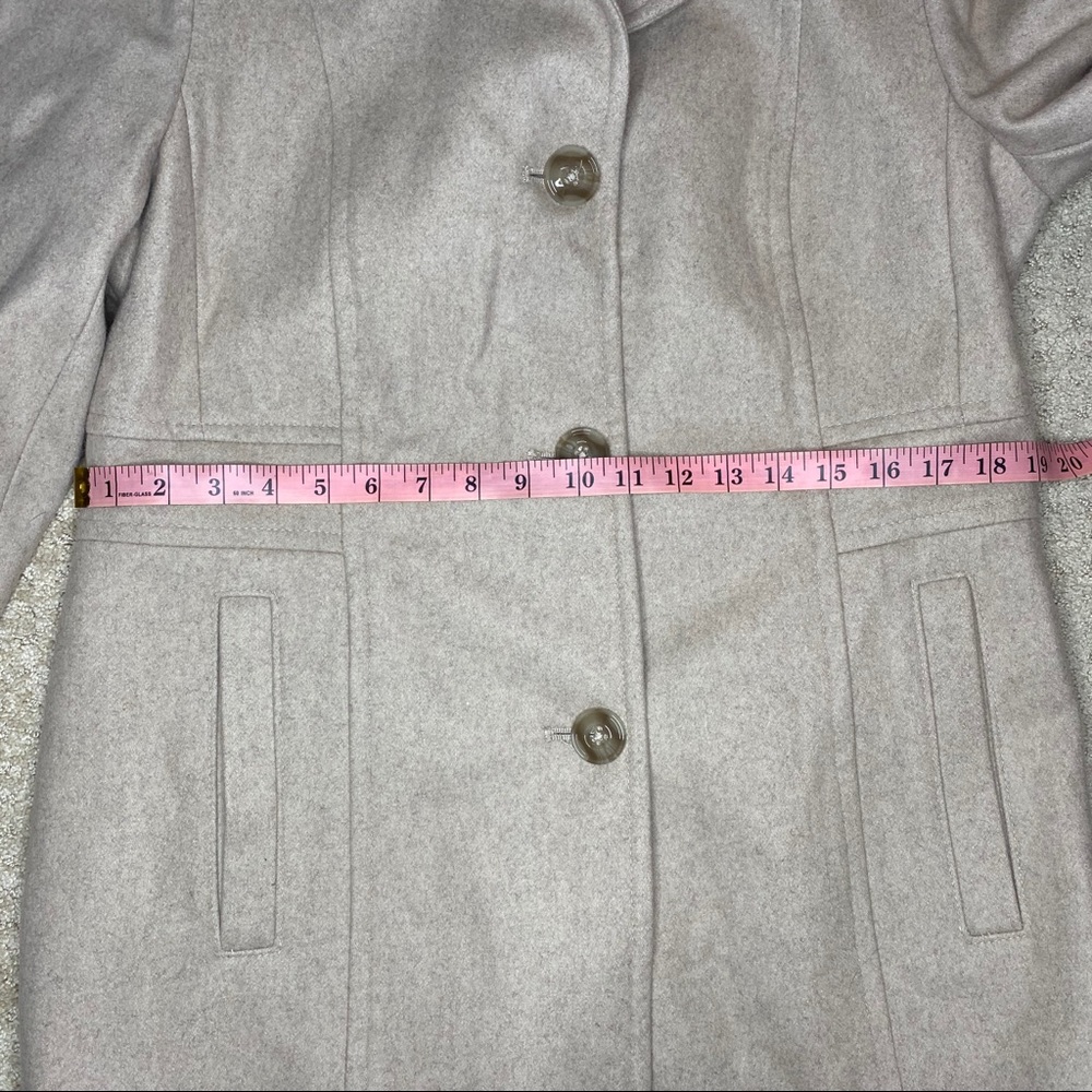 London Fog Wool Pea Coat, Single Breasted, Tan, M - Picture 10 of 10